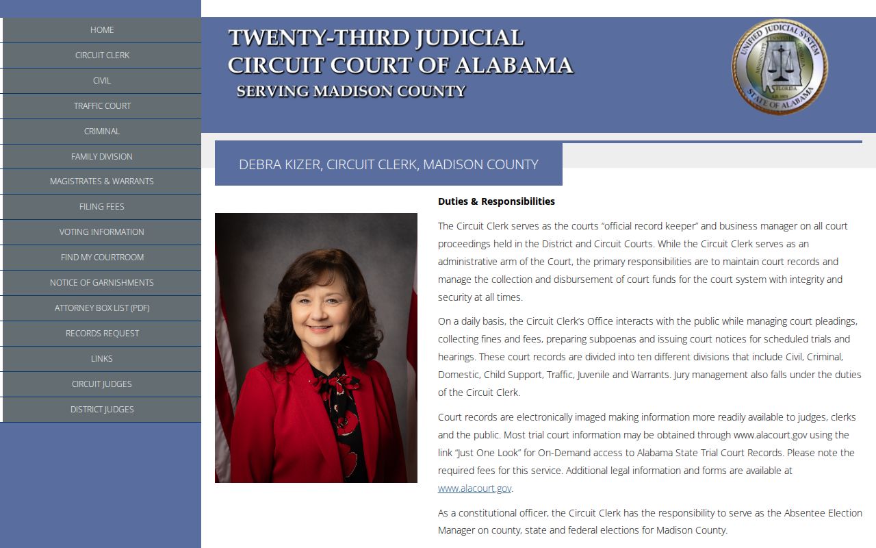 Madison County residents directory Circuit Clerk records access